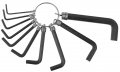 Набор Ключи имбусовые DEXX оксидированные, на кольце НЕХ 1,5-8мм, 10шт.