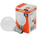 Лампа накаливания Е14 40W шар матовый Osram