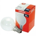 Лампа накаливания Е14 60W шар матовый Osram