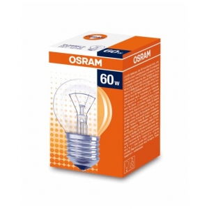 Лампа накаливания Е27 60W шар прозрачный Osram