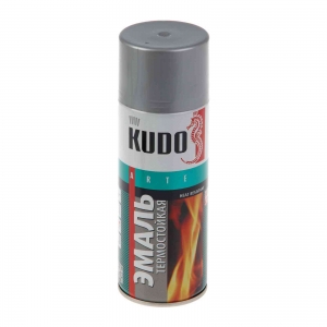 Эмаль аэрозольная "KUDO" термостойкая Черная, 520мл