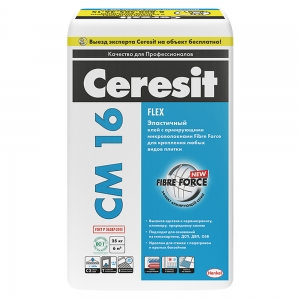 Клей "Ceresit" CМ16 эластичный для всех видов плитки/С2 ТЕ/  25кг